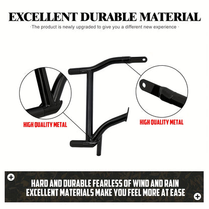 For Harley Parts and Accessories - for Harley Parts - Motorcycle Accessories - Bike - Black Metal Saddlebags Guards Crash Rails Bars for Harley Touring & Electra Street Glide 09-25 - Rugged Design - Sleek Bike Guards - Highqu