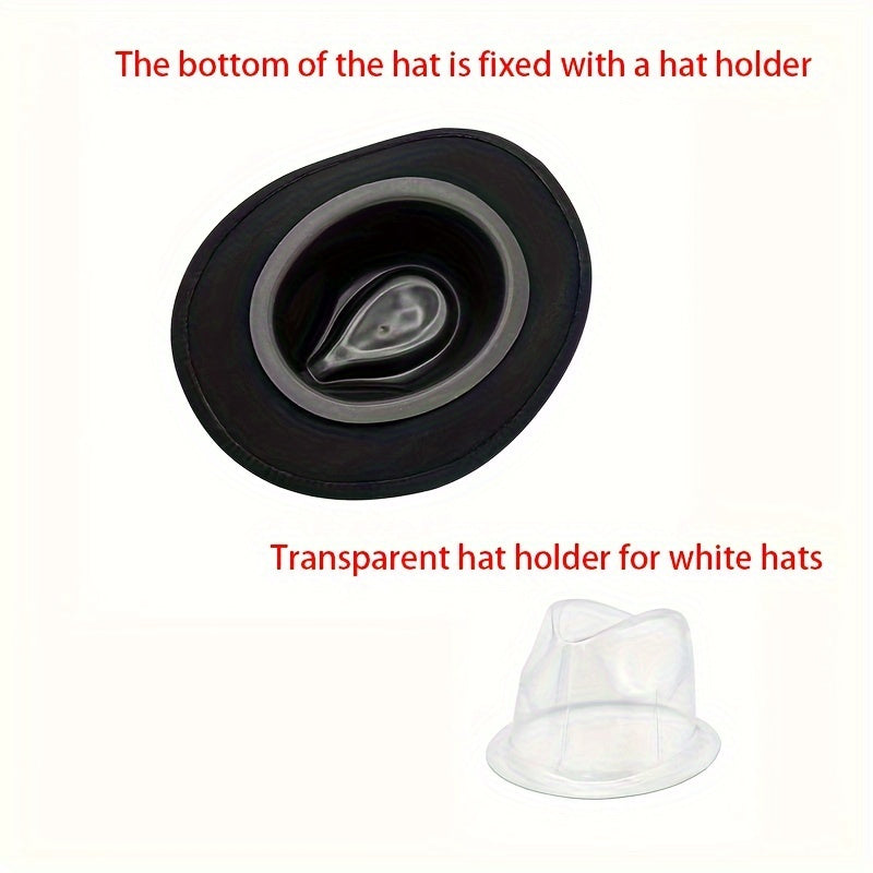 [Black Cowboy Hats] 2pcs Western Cowboy Hats - Black Fedora Cowboy Hats with Braided Band & Bull Head Design, Lightweight & Durable for Outdoor Travel, Christmas, and Casual Wear