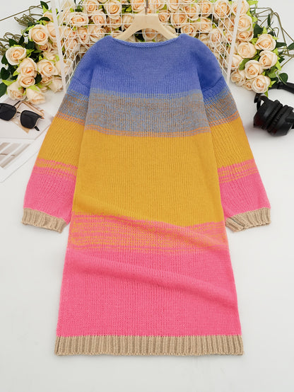 New Arrival Women's Urban Casual Color Block Dress