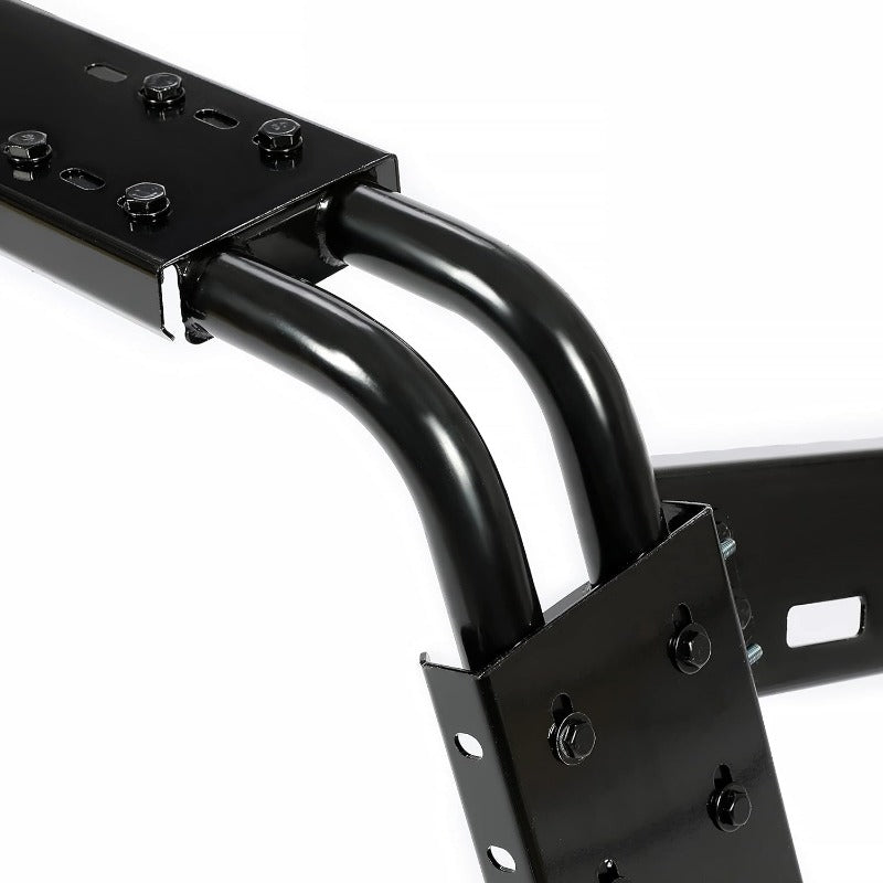 Adjustable Roll Bar Chase Rack Compatible with Full Size Trucks Silverado Ram F150 Sports Bar Cargo Rack Black Steel
