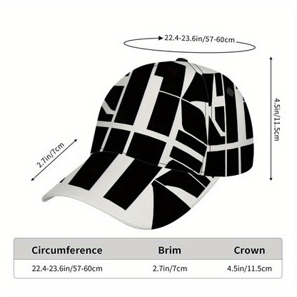 1pc Bold 2D All-Over Print Adjustable Snapback - Funky Full-Body Baseball Hat with Bold Text Design, Adjustable Strap for Sports, Running, Gym & for halloween/Christmas/Thanksgiving Events - Polyester Casual Streetwear Access