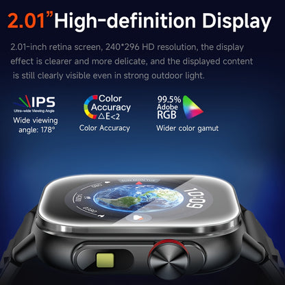 SENBONO Outdoor GPS Smart Watch for Men & Women - 2.01" HD Display, GPS, Compass, Altitude, Wireless Calls, 100+ Sports Modes, Music Control, Weather, Alarm, Camera Control, AI Voice Assistant, Calculator, Sleep Monitoring, U