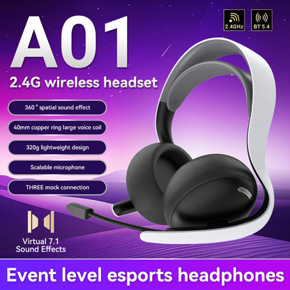 FonkiiDokii 7.1 Surround Sound Gaming Headphones with Noise Isolation, 3.5mm USB-C Cable & Built-in Mic | 2.4G Wireless, 5.4BT Connection, Comfort Fit, Closed-Back Design