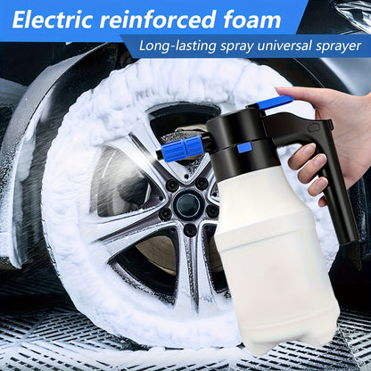 1.5L Electric Car Foam Sprayer - USB Rechargeable Handheld Foam Gun with Ergonomic Handle, Adjustable Spray Nozzle & Portable Design for Car Washing, RV, Motorcycle, Boat, and Vehicle Cleaning, Car Wash Foam Gun, Vehicle Clea