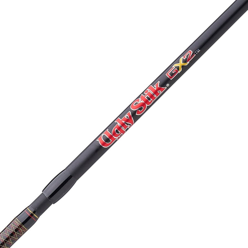 GX2 Low Profile Baitcast Reel & Heavy-Duty Fishing Rod Combo - Fast Action Heavy Power Casting System, Right-Hand Retrieve, Manual Non- Spinning Wheel Reel with Matching Rod for Bass, Pike, Trout, Salmon Fishing (Saltwater/R