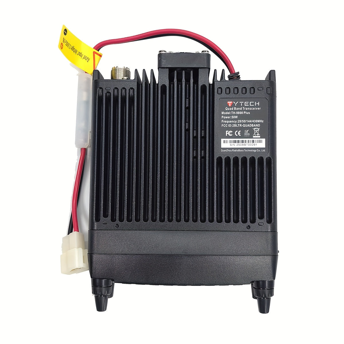 TYT TH-9800 Quad Band Mobile Radio Transceiver - 50W High Power U/V Cross-Band Repeater, 809-Channel DMR/FM/Analog Two-Way Talkie with Lighter Power, USB Cable & Programming for Truck, Taxi, RV, Emergency Services