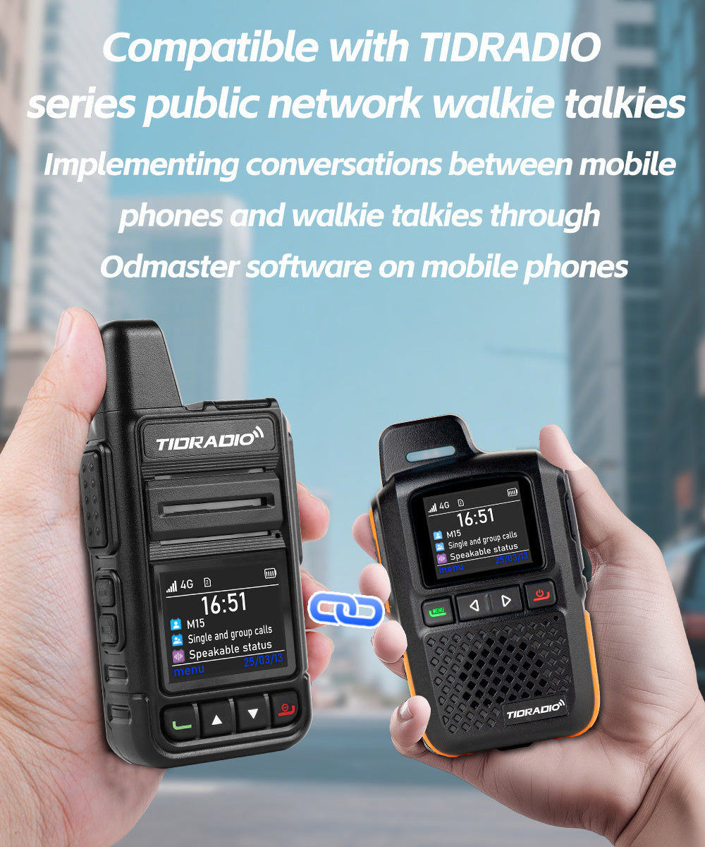 TIDRADIO Global Walkie Talkies 4G POC with Sim Cards, Long Distance 5000 Miles Rechargeable Nationwide Unlimited Range Two Way Radios & USB-C Battery (2 Pack)