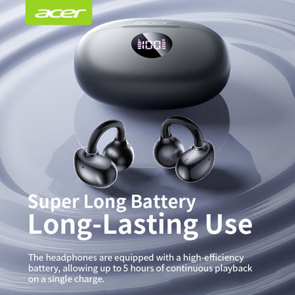 Acer 2025 new model back-to-school season TWS Wireless Headset Heavy Bass Stereo + Talking Noise Cancellation Ultra Long Lasting Sports Running hanging ear Low Latency Gaming Mode HIFI Audio Lightweight Touch Design Stylish D