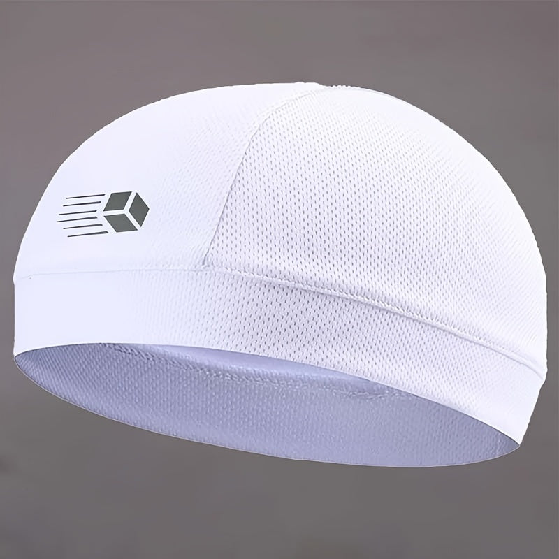 1pc Unisex Cooling Cap, Cycling Headband with Cooling Liner, Stretchy Work Cap, Summer Sweat-Absorbing Beanie, Breathable Mesh Skull Cap for Running, Lightweight Quick-Dry Sports Cooling Riding Skull Cap, Motorcycle Accessory