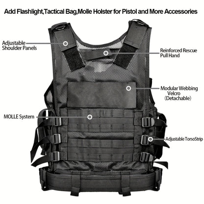 Marmot Upgrade S-XXXXL Tactical Vest 1000D Nylon With Detachable Belt & Subcompact/Compat/normal Pocket