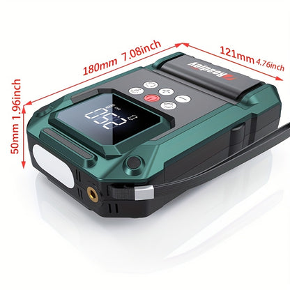 5000A Jump Starter With Air Compressor, Car Battery Portable Jumper Box (All Gas/12L Diesel) 150PSI Tire Inflator Combo, Car Jumper Starter Portable 12V Lithium Battery Jump Pack With Air Pump USB Input/output, LED Emergency,