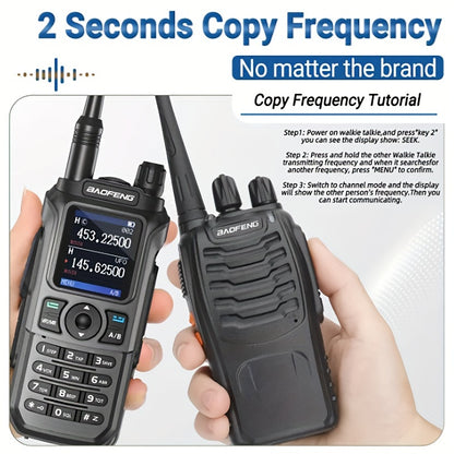 Portable Walkie-Talkie, Handheld Two Way Radio, Large Capacity And High Power Intercom With 999 Chanels, Wireless Long Range Receiver Intercom