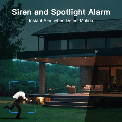 LAXIHUB 3pcs Outdoor Security Cameras | 1296 FHD Wifi Wireless Security Cameras Outdoor Waterproof Solar Powered, Human/Pet AI Detection, 2.4GHz WIFI Only Two-way Audio, Starlight Night Vision, Protect Your Home with 355° Pa