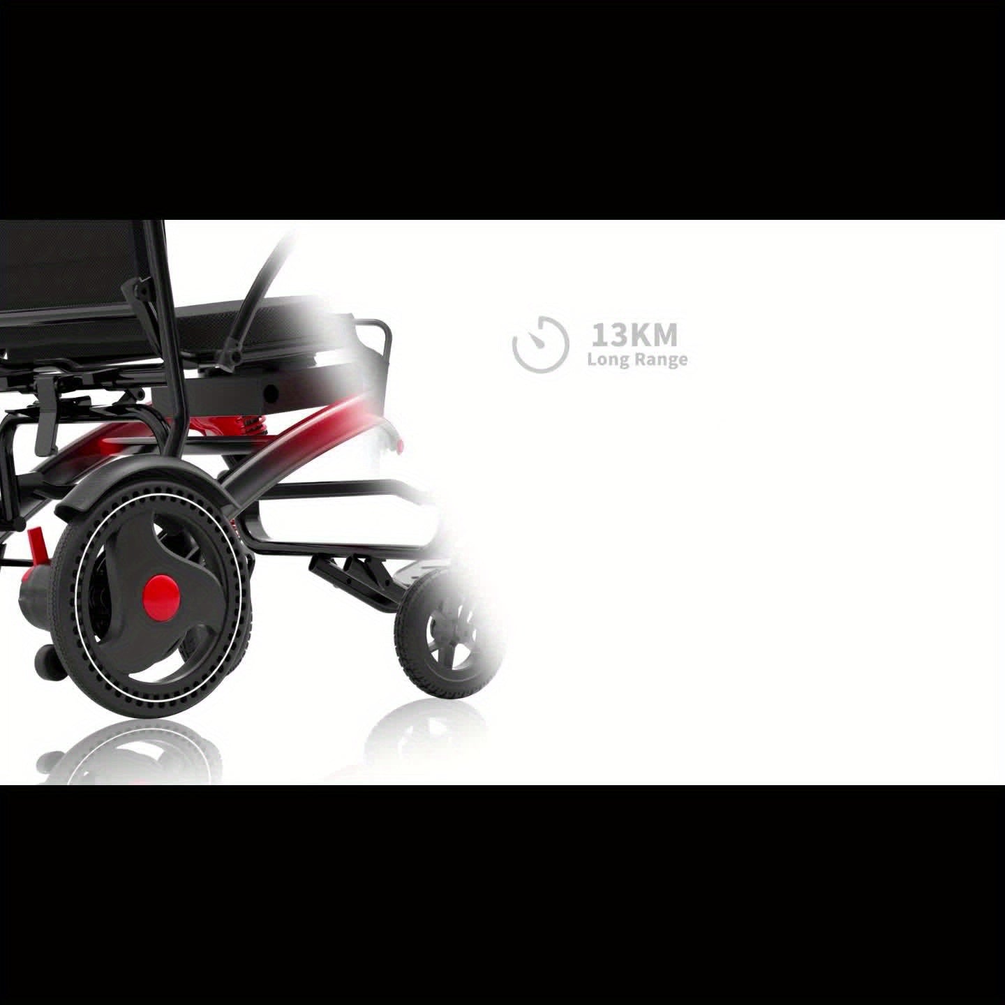 Electric Wheelchair For Seniors, 500W High Power, 30+ Miles Long Range, Foldable, EABS Braking