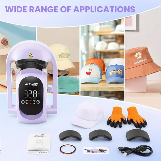 HOMDOX 3-in-1 Auto Cap Heat Press Machine - Automatic Release & Press - Large Touchscreen Digital Control Panel - with 3 Replaceable Heating Pads