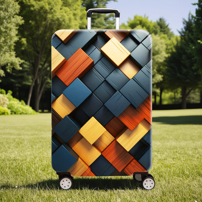 1pc of 300G/M² High-End Wood Grain Series Printed Pattern, Thickened Suitcase Protective Cover, Thickened Suitcase Accessory, Suitable for Business, Business Trips, Vacations, Travel, Luggage Check-In, Back to School, Adding