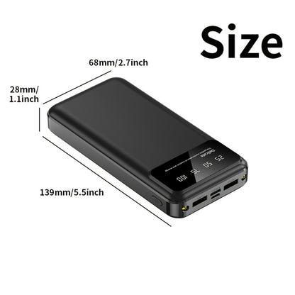 65000mAh High-capacity Portable Power Bank, Portable USB Charger, for iphone17/ 16/ 15/ 14/ 13/ 12/ 11/ XS, Portable Charger with LED Power Display Outdoor Travel Emergency Backup Power Bank, Best Gift for Halloween And Chris