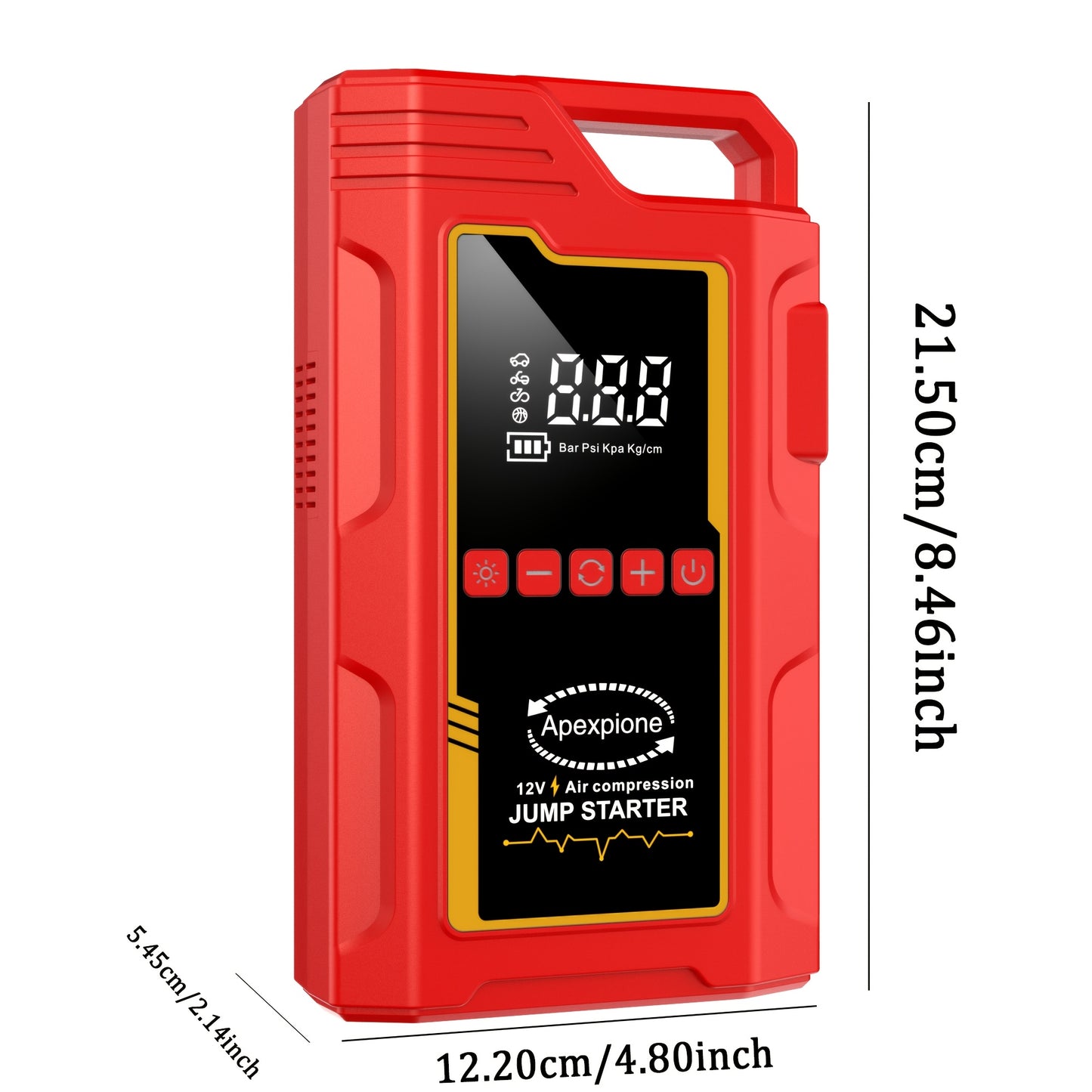 15000A Jump Starter Peak 12V Portable Car Jump Starter | With Air Compressor, LED Light, Battery Charger, Cart Battery Charger, Tire Inflator, Essential Car Rescue Tools For Families, Gift, USB Charging, Digital Display