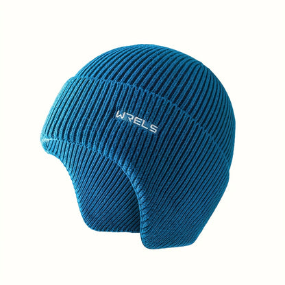 1pc WRELS Winter Warm Earmuff Hat Cap with Detachable Ear Flaps - Stretch Fit, Snug Ear Coverage for Skiing, Hiking, Camping & Outdoor Sports - Ideal Christmas Gift, Ear Covering Wind Resistant Hat, Winter Caps With Ear Flaps