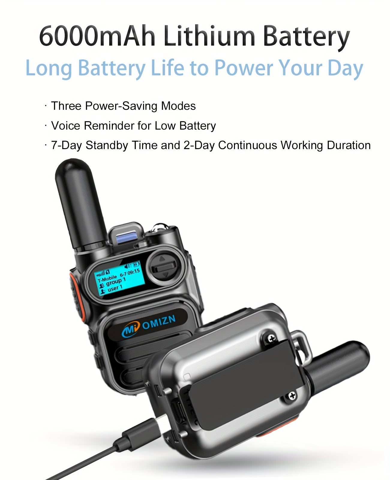 5000 Miles 5G/4G LTE Long Range Walkie Talkie Push to Talk No Monthly Fee Two Way POC Radio Nationwide US Coverage Anti-Drop Emergency Safety Commercial Truckers Taxi Drivers Construction Sites Concerts, Construction Site Rad