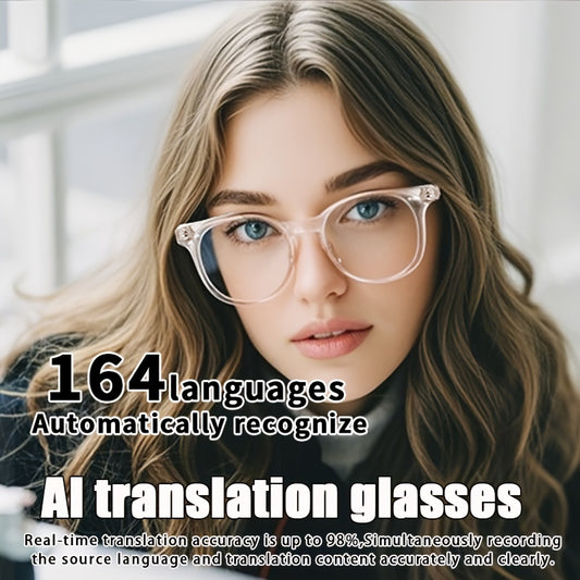 AI Smart Glasses, Smart Glasses Supporting Real-time Translation In 164 Languages, Multi-functional Audio Glasses, With Built-in Microphone And Speaker, High-definition Voice Calls And HIFI Music Quality, Music Playback And H