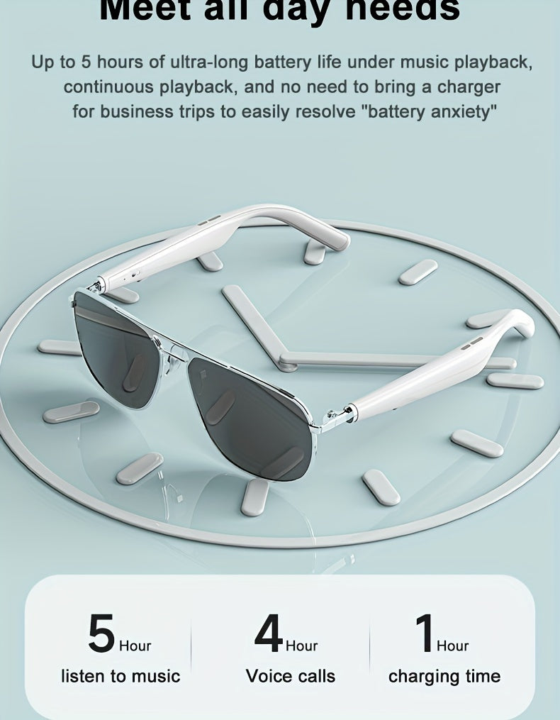 5.3 wireless glasses headset, sunglasses sports, smart wireless glasses, sports glasses, wireless calls, music playback, pilot sports glasses, cycling glasses wireless headset, sports outdoor cycling glasses, suitable for men
