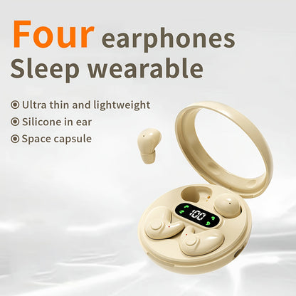 2 Pairs Of In Ear Wireless Wireless Earbuds, Invisible Mini Sleep Earbuds, Long Battery Life, Comfortable To Wear, High Fidelity Sound Quality, Intelligent Noise Reduction, Bass Loop, Touch Control, Digital Display Screen, Of