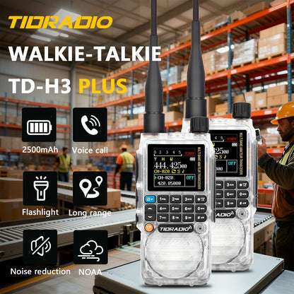 TIDRADIO H3 PLUS | Ham Radio Multi-Band Two-Way Radios with AM/FM & Wireless Headset Compatibility | 5000km Long Range Walkie Talkies for Camping & Emergency, Longrange Radios, Outdoor Communication, Portable Radio, Handheld