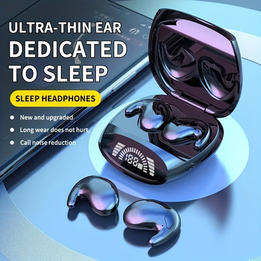 Ultra Thin Wireless Sleep Earbuds, Invisible Earphones, BT5.3 Side Sleeping Special Small Ear Canal Sleep Earphones, Invisible In Ear Mini Earphones, Suitable for Samsung/Android