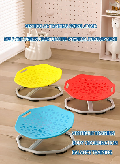 Autism Swivel Chair for Kids & - Heavy-Duty Sensory Spinning Chair with Non-Slip Base, Ergonomic Design & Sturdy Metal Frame - Manual Operation, Easy-Clean Surface for Boys & Girls - Ideal for Sensory Processing Disorder, Mot