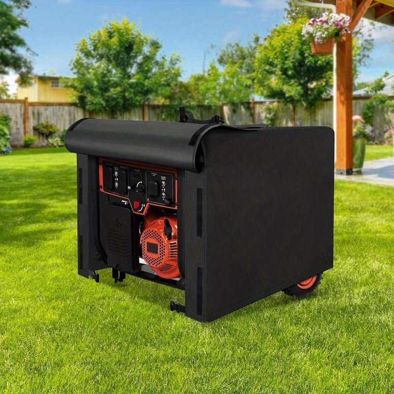 1pc Heavy-Duty Portable Generator Cover 5000-10000 Watt Outdoor Use, Fit for Most Generators with Buckle/Hook-and-Loop Closure, All-Weather UV-Resistant, Easy On/Off, Compatible with 5000W