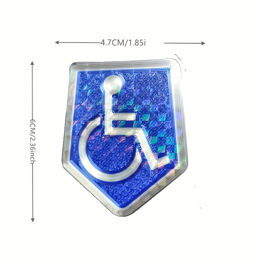 Chromium Shield Badge Sticker for Disabled Persons' Motorcycles and Car Decoration