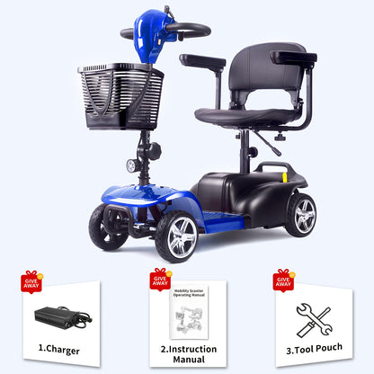 A Foldable Electric Scooter. This 250W, 24V 15Ah Daily Commute Scooter Is Equipped with A Buzzer And A Detachable Basket. It Features Three Adjustable Speed Gears, with A Speed Of 6-7 Mph And A Range Of Up to 16 Miles.