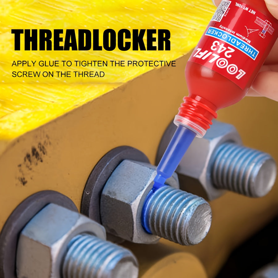 Thread Lock, 1.69oz Medium And 1.69oz Strong Strength Threadlocker For Locking Nuts, Bolts, Fasteners And Metals, Thread Locker Sealant To Prevent Loosening & Corrosion (Removable + Permanent) NO. 272/ 243