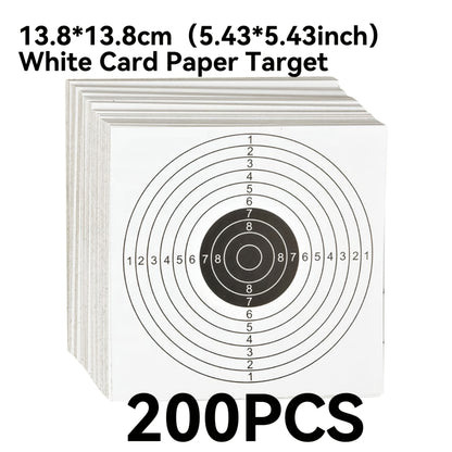 100/200 Pack 5.43×5.43inch Black and White Training Target Sheets - Heavy 250gsm Paper for Practice & Skill Drills