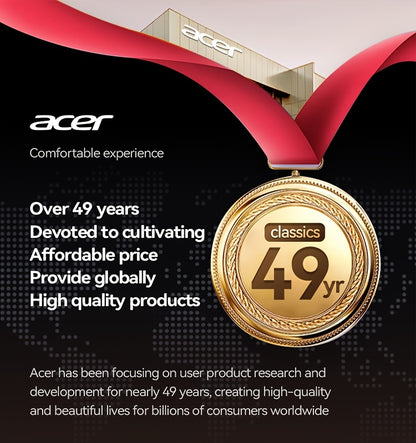 Acer OHR560 Over-Ear Headphones with Noise Cancelling, Ultra-Long Battery Life, Wireless/Wired Dual Mode, Low-Latency Gaming, Comfortable Fit, Foldable & Portable, Halloween/christmas Gift For Gaming, Music, Sports