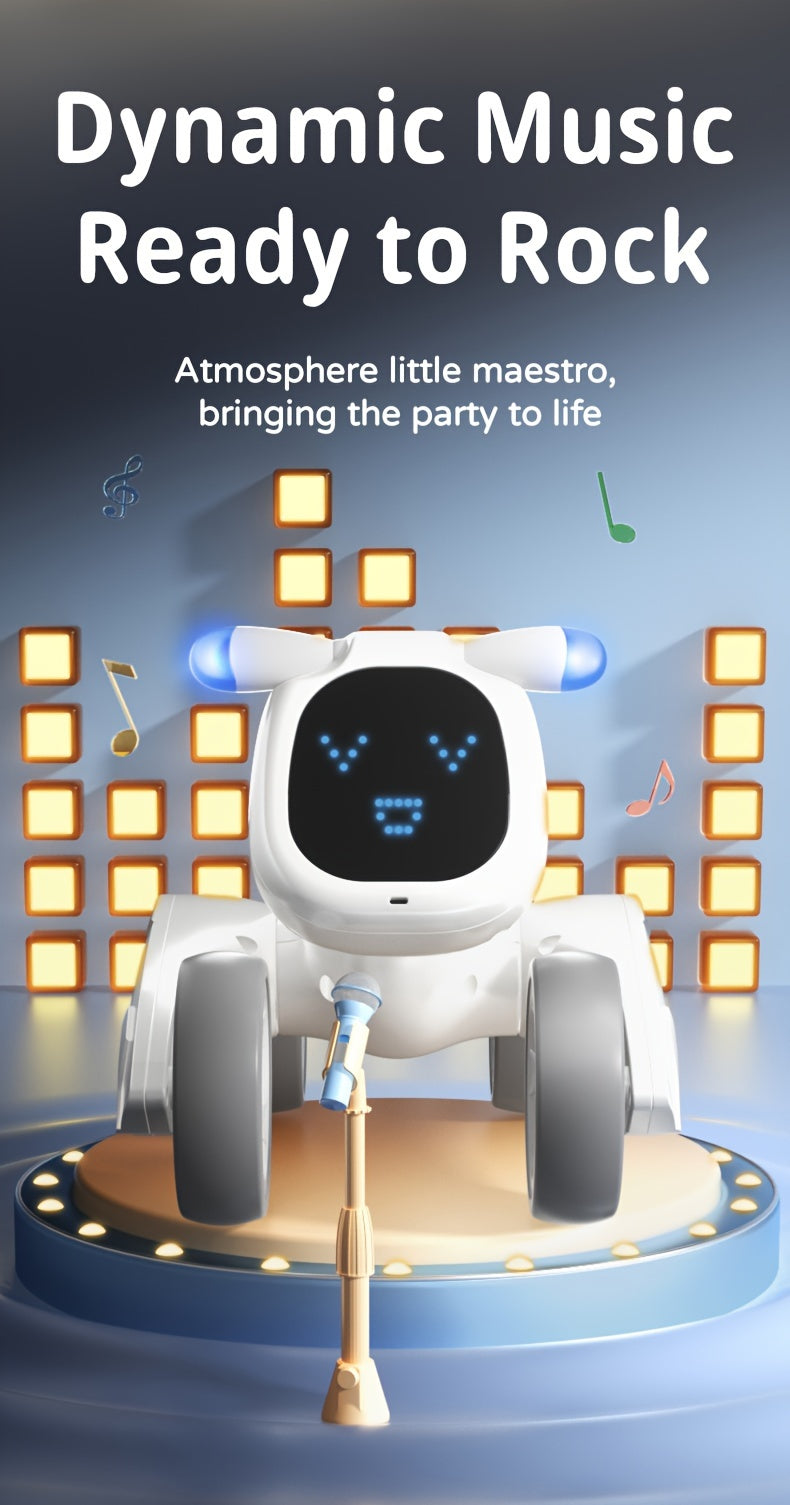 Robot Dog Toy With Face Expression & Lights, Smart Interactive Talking Robot Toys With Voice Control, Touch Sensing, Recording, Singing & Dancing, RC Robot Pet - For Girls & Boys - Perfect Christmas & Birthday Gift
