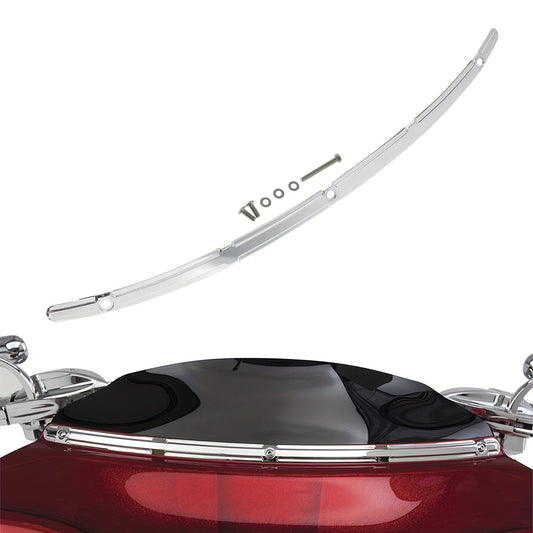 Motorcycle CNC Fairing Windshield Trim Chrome Aluminum Fit  For Touring For Street Glide For Tri Glide For Electra Glide 2014-2023