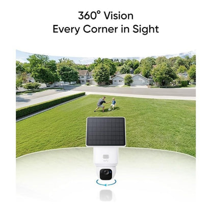 eufy Security SoloCam E30, Security Cameras Wireless Outdoor, Solar Camera Outdoor Wireless, 360° Pan, AI Tracking, 2K Clarity, HomeBase S380 Compatible, No Monthly Fee, only Support 2.4Ghz (Refurbished)