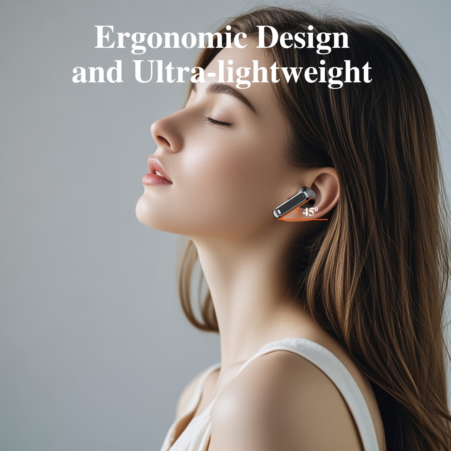 True In-Ear Wireless Headphones, Wireless 5.4, ENC Noise-Cancelling Microphone, Deep Bass, USB-C Charging, Comfortable Design, Clear HIFI Stereo Sound, Long Battery Life, Suitable for Outdoor/Work/Sports, Compatible with All