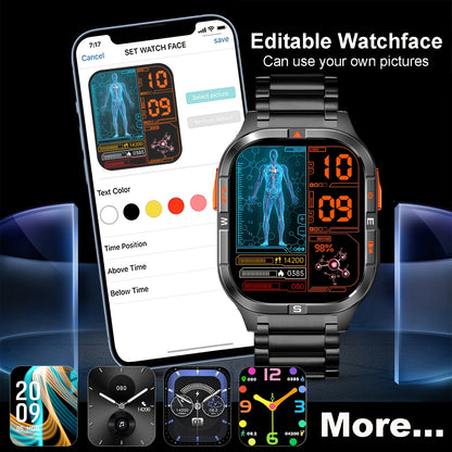 COIUSOR GPS Smartwatch with 2.01" Large Screen, Battery, Wireless Calling, 100+ Sports Modes, Compass, Altitude & Barometer, Weather Forecast, Message Alerts - Perfect Gift for Fitness Enthusiasts, Fitness Tracker, Sleek Watc