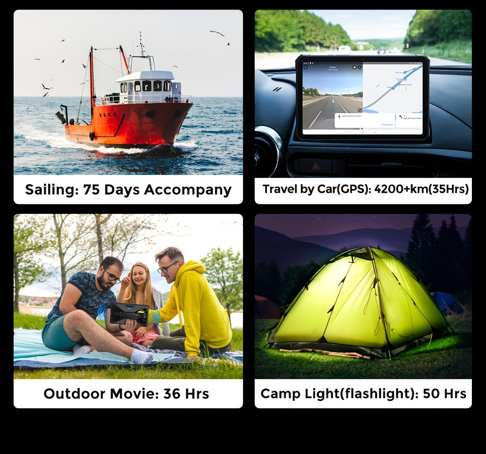 FOSSiBOT DT2 10.4-inch Android Tablet with 4G LTE/WiFi 6, 22000mAh, 2K Display, Quad-Speaker, Compatible for Face/Fingerprint Unlock, Camping Light, Rugged Tablet for Outdoor, Streaming, Gaming (ROM/RAM upgraded from initial)