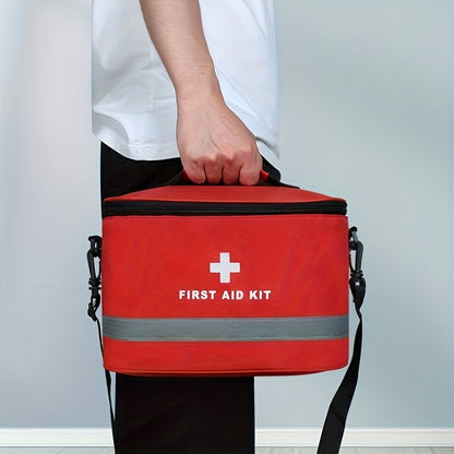 Large Family First Aid Kit - Can hold 300pcs of comprehensive emergency medical supplies, suitable for home, camping, outdoor, car, travel, work, and school survival. (Empty bag)