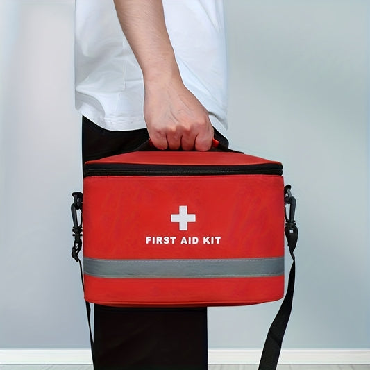Large Family First Aid Kit - Can hold 300pcs of comprehensive emergency medical supplies, suitable for home, camping, outdoor, car, travel, work, and school survival. (Empty bag)
