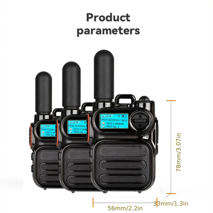 A set of 4 black global walkie-talkies for public use: 4G PoC walkie-talkies with powerful 4G signal, three types of lights that can be switched freely, easily covering 5000 kilometers, meeting the needs of home and professio