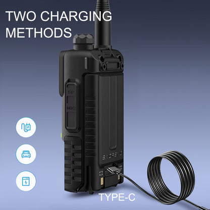 Baofeng UV-5RM Long Range Walkie Talkie, 10W High Power, Dual Band (UHF/VHF), 6-Band FM Radio, Rechargeable Battery, Clear Communication Up To 10 Miles, Compact & Durable Design Portable Radio, Sturdy Build, Intercom System,