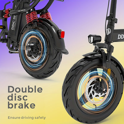 700W Folding E-Bike for Adults: Tackle 25° Hills & 20MPH Speeds. 35-Mile Range with 48V 20Ah Removable Battery, 385LBS Capacity & 11-Layer Shock Absorption for A Smooth Ride. Your All-in-One Commute & Adventure Solution