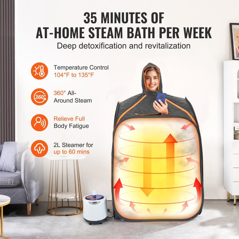 Join the Craze Portable Steam Sauna Tent 1200W Personal Spa Loss Weight Detox Therapy Last Few Left