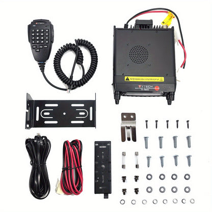TYT TH-9800 Quad Band Mobile Radio Transceiver - 50W High Power U/V Cross-Band Repeater, 809-Channel DMR/FM/Analog Two-Way Talkie with Lighter Power, USB Cable & Programming for Truck, Taxi, RV, Emergency Services