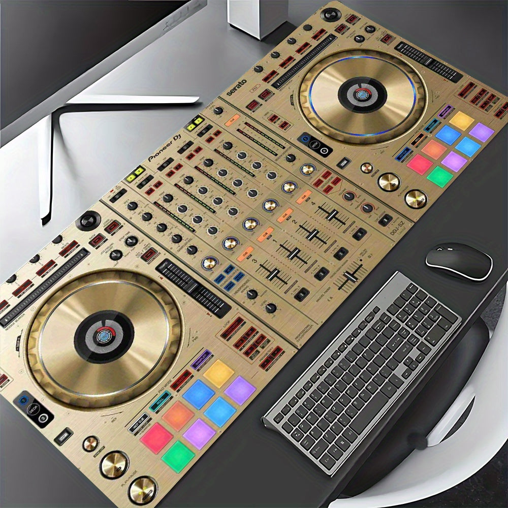 1pc Pioneer DJ DDJ-SZ Limited Edition Golden Controller Mouse Pad & Office Desk Mat - Vibrant Polyester Backing, Non-Slip Rubber Base, Ideal for Gaming & Office Use, Gaming Desk Mat | Vibrant Desk Decor | Durable Desk Mat, De